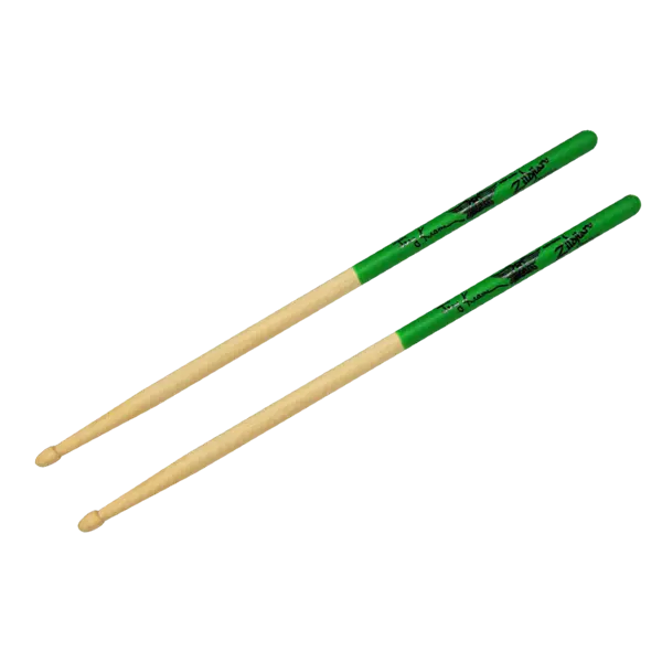 Joey Kramer Green Dip Drumsticks